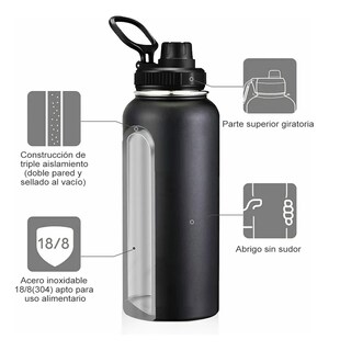 Foto 2 | Termo Vaso-botella Acero Inoxidable Eo Safe Imports Esi-574 Negro