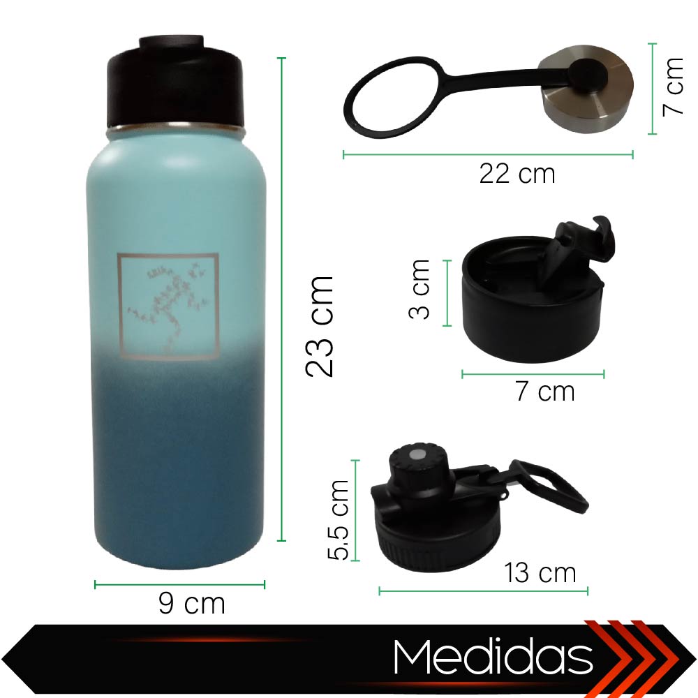 Foto 2 | Termo para Café CHIC FANTASY FIT01-BG color Azul de Acero Inoxidable con Aislamiento 32 OZ 947 ML Térmico