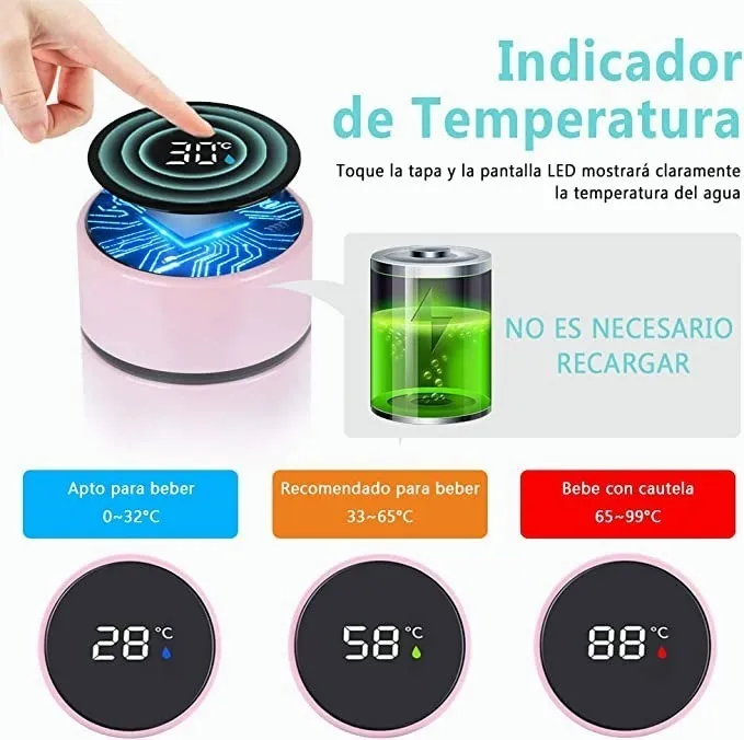 Foto 3 | Termo Digital de Acero Inoxidable Malubero de 500 ml