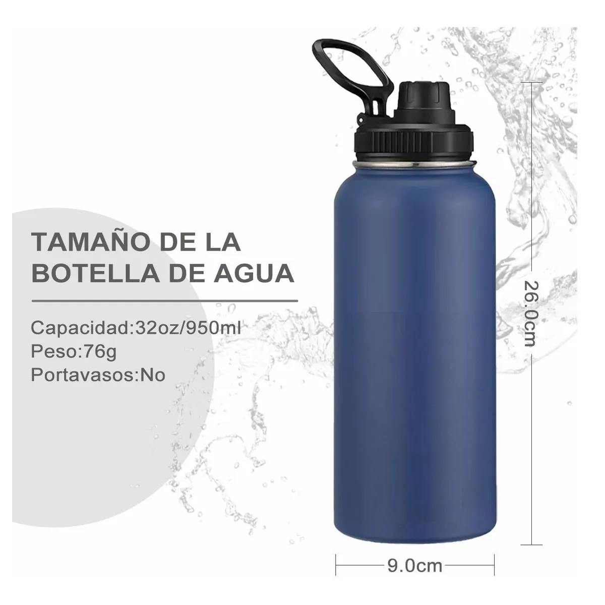 Foto 3 pulgar | Termo  Acero Inoxidable 32 Oz Eo Safe Imports Esi-3257 color Azul