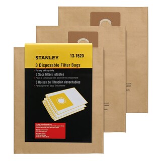 Foto 1 | Bolsa De Filtro Desechable Para Aspiradora Húmeda Y Seca De 10 Galones Stanley - Venta Internacional.
