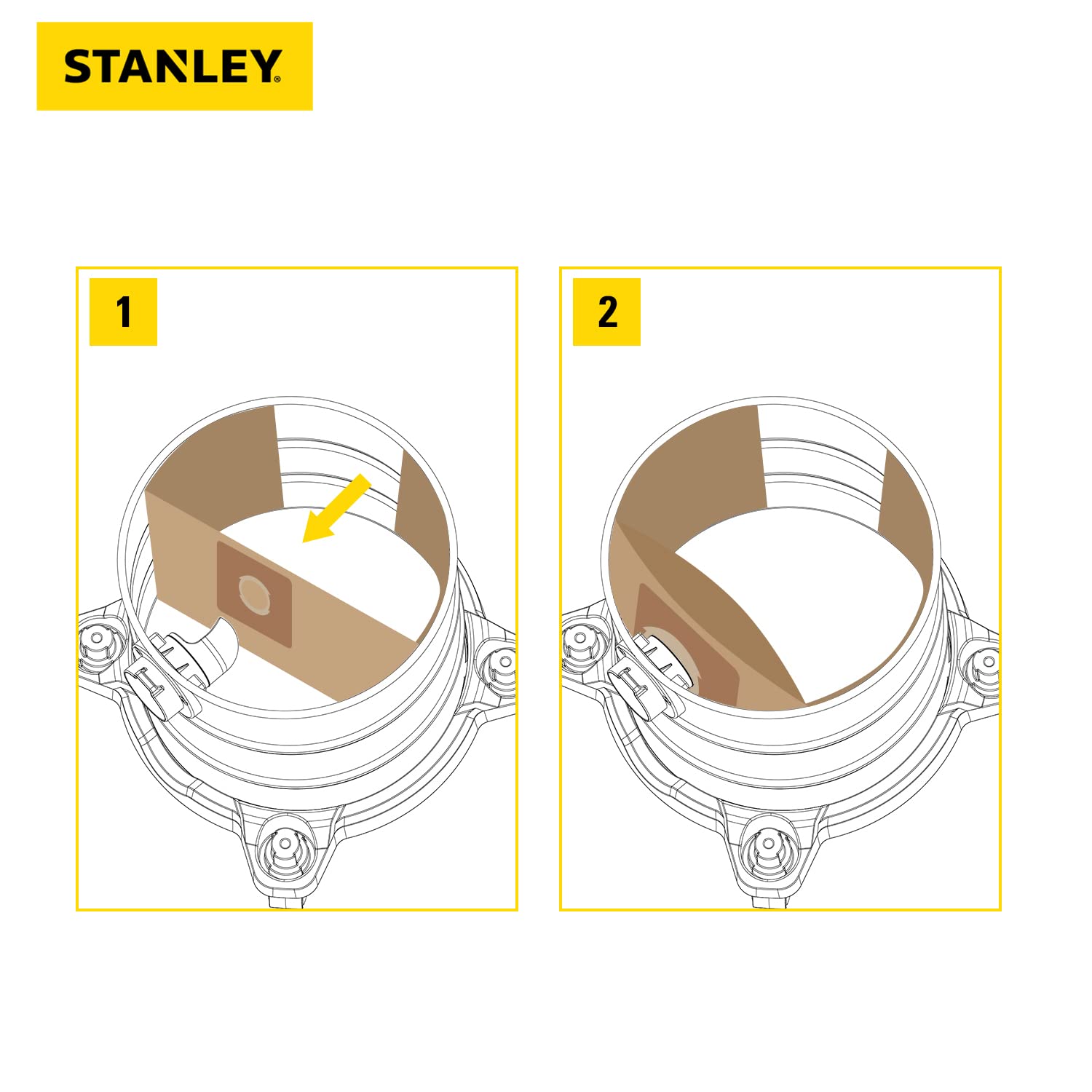 Foto 5 | Bolsa De Filtro Desechable Para Aspiradora Húmeda Y Seca De 10 Galones Stanley - Venta Internacional.