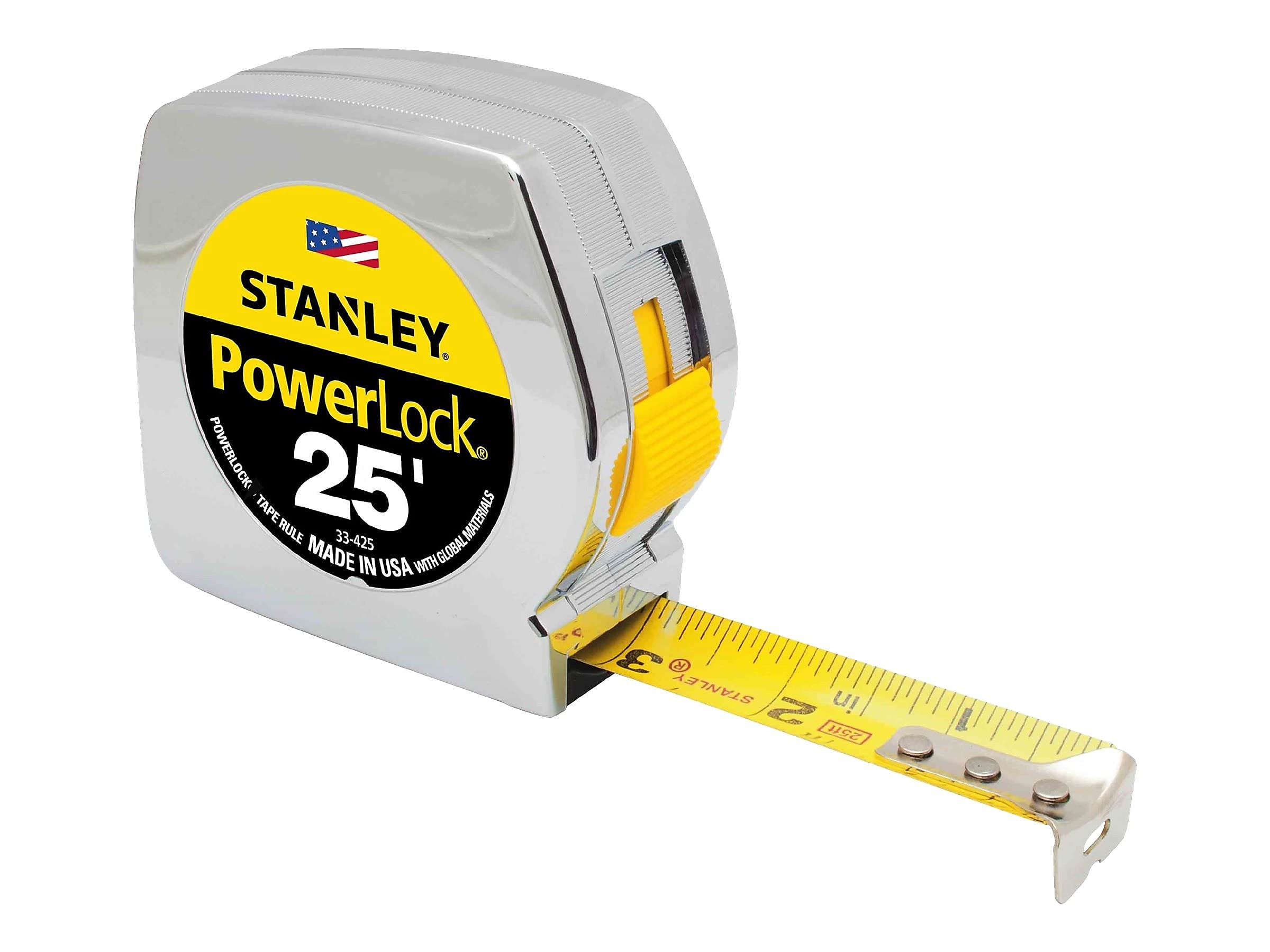 Foto 4 pulgar | Cinta Métrica Stanley Powerlock Ii Power Return De 25 Pies/7,6 M - Venta Internacional.