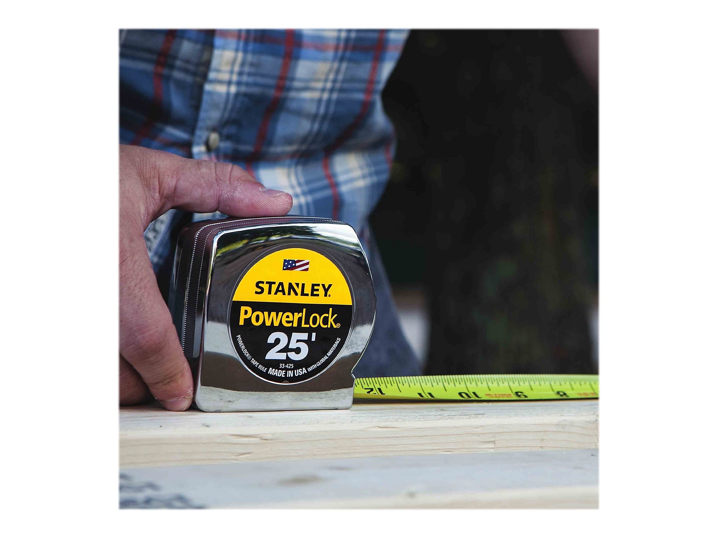 Foto 4 | Cinta Métrica Stanley Powerlock Ii Power Return De 25 Pies/7,6 M - Venta Internacional.