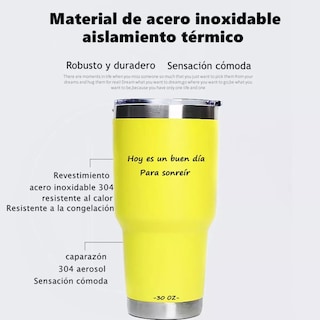 Foto 3 | Termo de Acero Inoxidable Eo Safe Imports Esi4462 color Amarillo