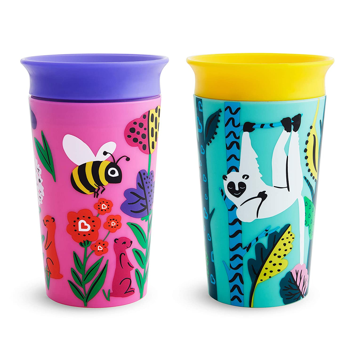 Foto 2 pulgar | Venta Internacional - Munchkin Miracle 360 ​​wildlove Sippy Cup, 9 Oz, 2 Paquete, Abeja/lémur