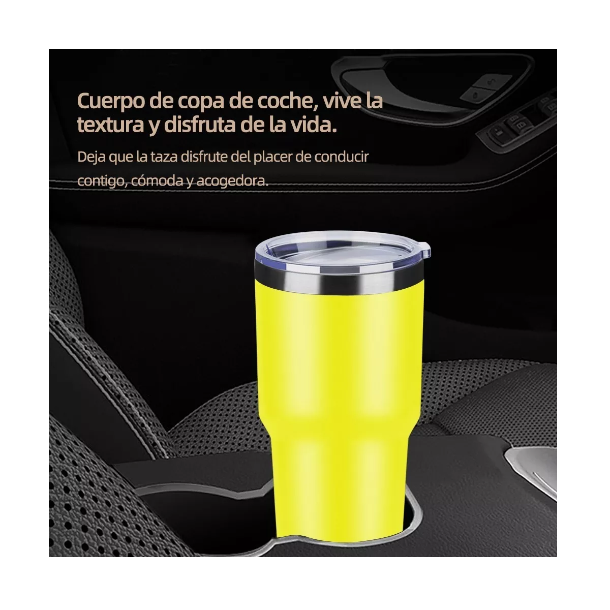 Foto 5 pulgar | Termo Eo Safe Imports Esi-5426 color Amarillo de Acero Inoxidable Caliente y Frío de 30 OZ