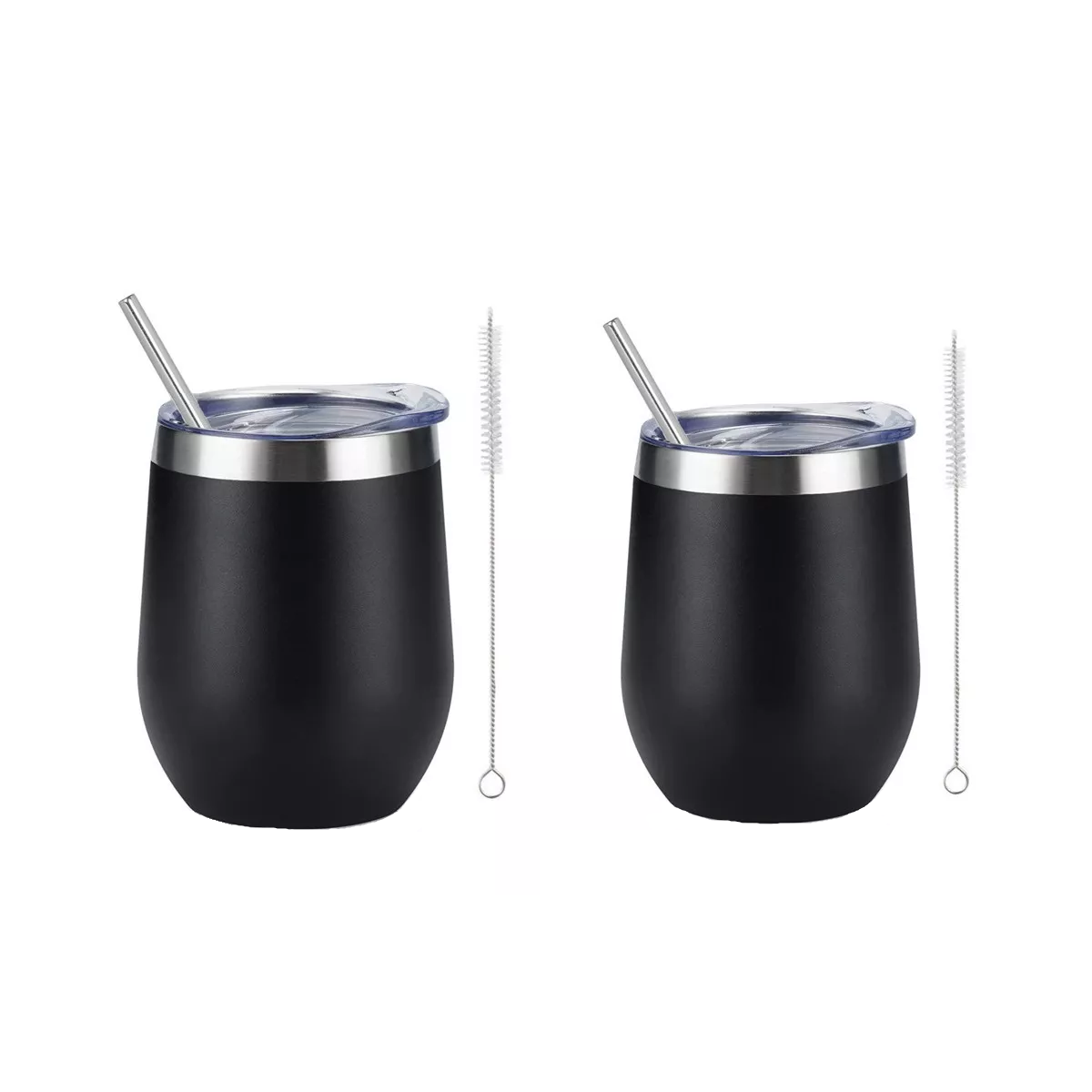 Vaso Térmico de Acero Inoxidable Eo Safe Imports Esi-5843 color Negro 2 PZAS