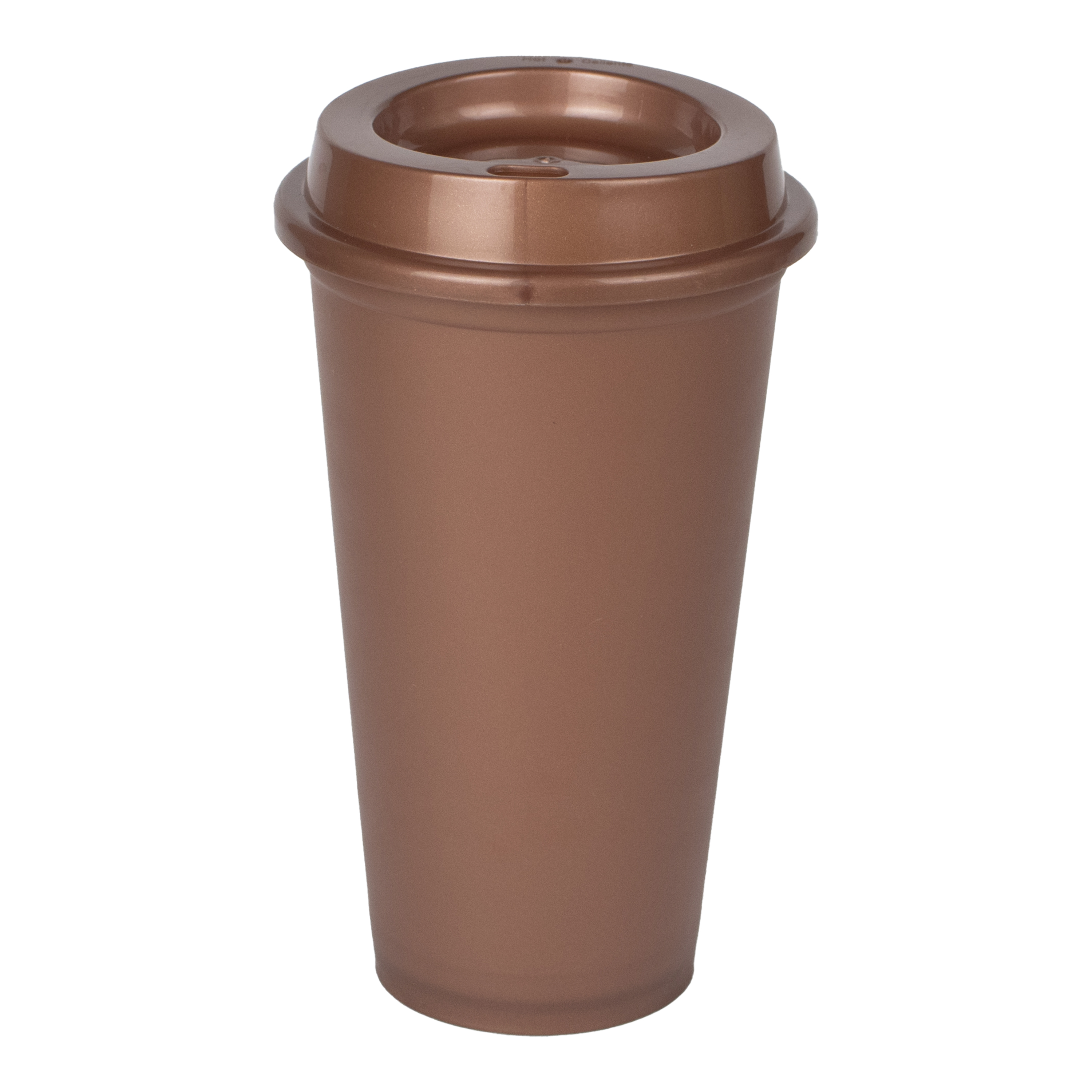 Foto 2 pulgar | Vaso Atmos Homeware con Tapa Plástico 16 Oz 10 Piezas Cobre