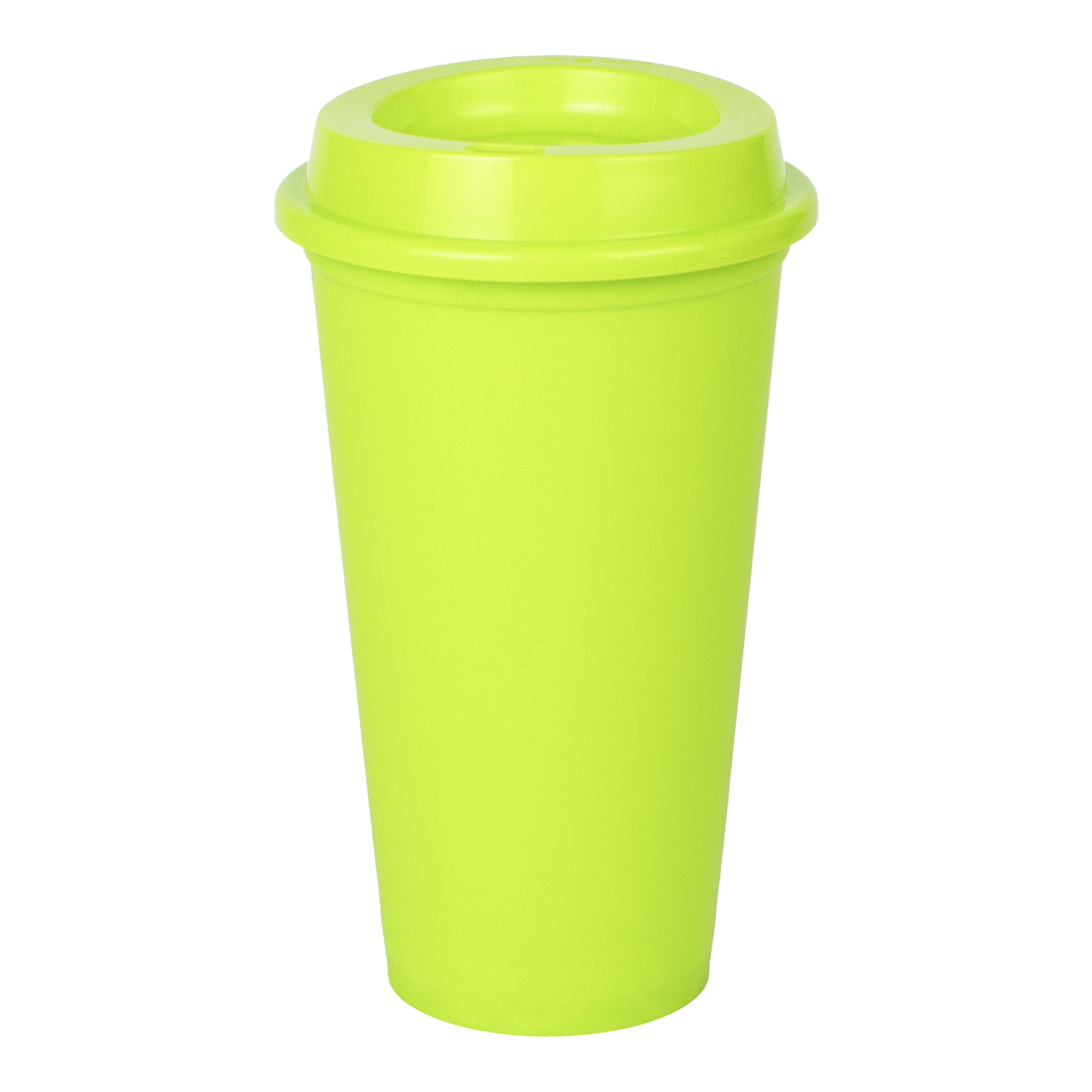 Vaso Atmos Homeware con Tapa Plástico 16 Oz 50 Piezas Verde Limón