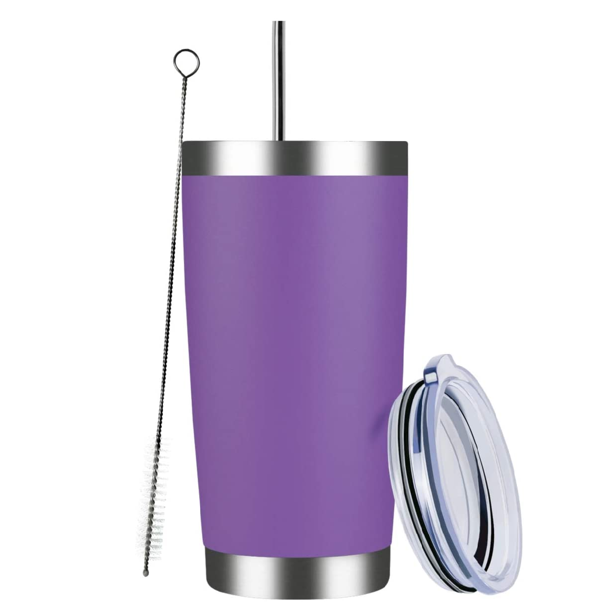 Vaso Térmico Portátil de Acero Inoxidable 20oz Eo Safe Imports Esi-6827 color Púrpura