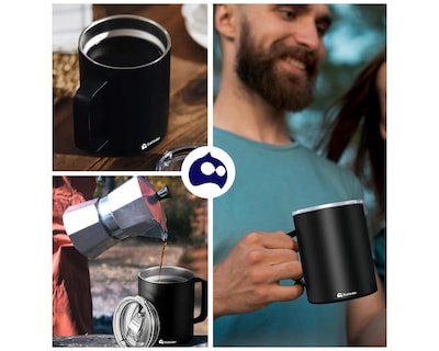 Foto 7 | Termo Taza para Café Bluelander ADPN-HS58 color Negro de 350 ML de Acero Inoxidable con Tapa