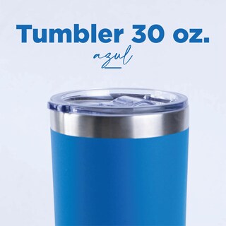 Foto 2 | Vaso de Acero Inoxidable NORDAY 30TBLACK color Azul Termo Tumbler 30 OZ Mantiene Temp 8 a 24 HRS Super Resistente