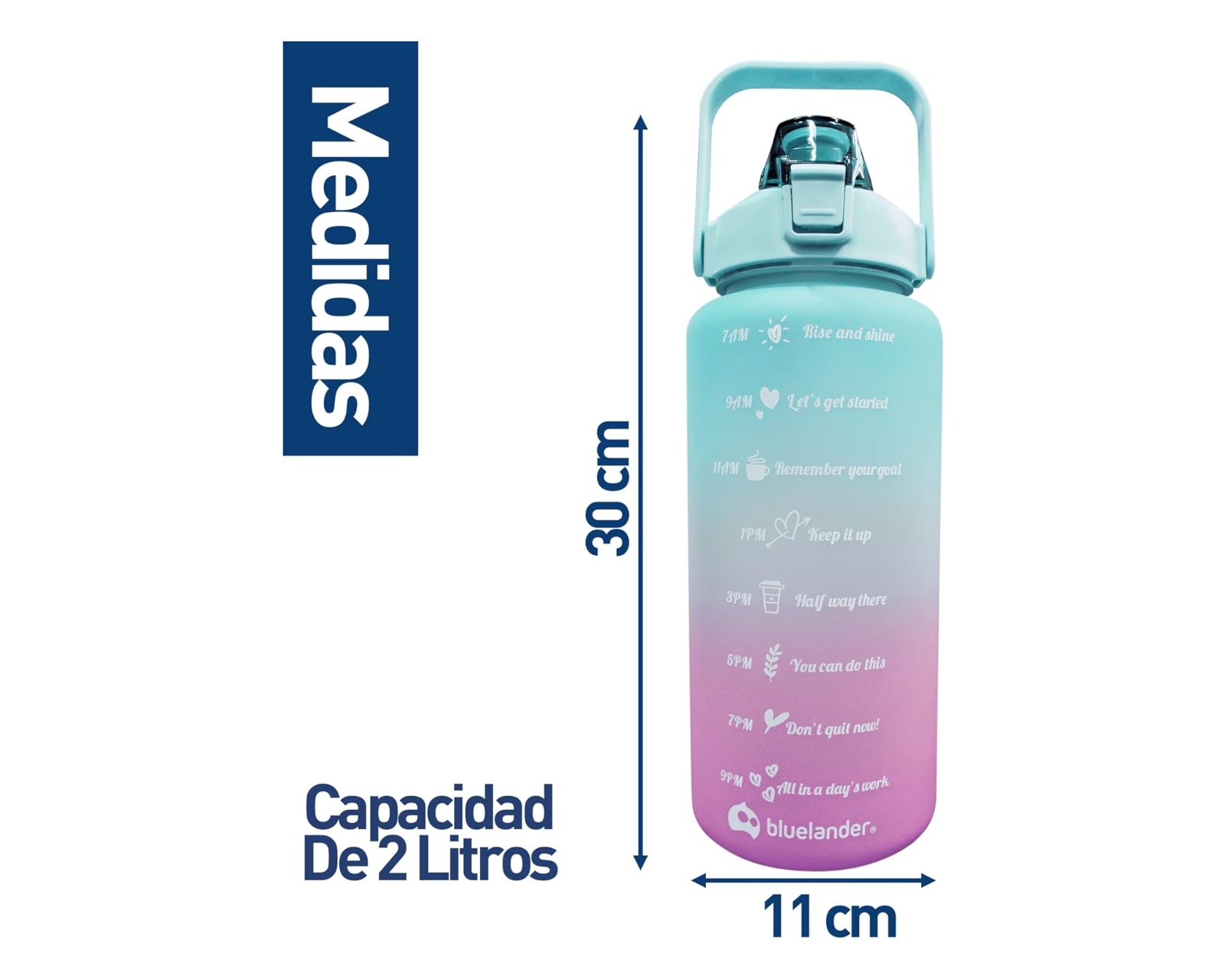 Foto 4 pulgar | Botella de Agua Bluelander color Morado 2.2 L