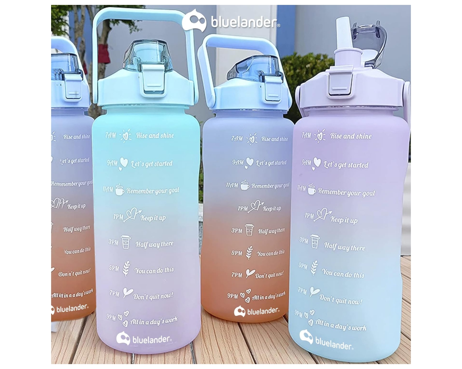 Foto 9 pulgar | Botella de Agua Bluelander color Morado 2.2 L