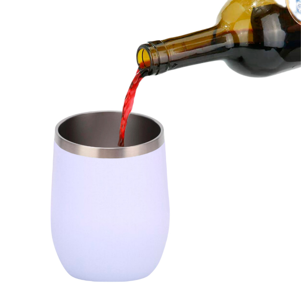 Foto 4 pulgar | Termo Origami Home Copa De Vino Blanco 355 Ml Doble Capa