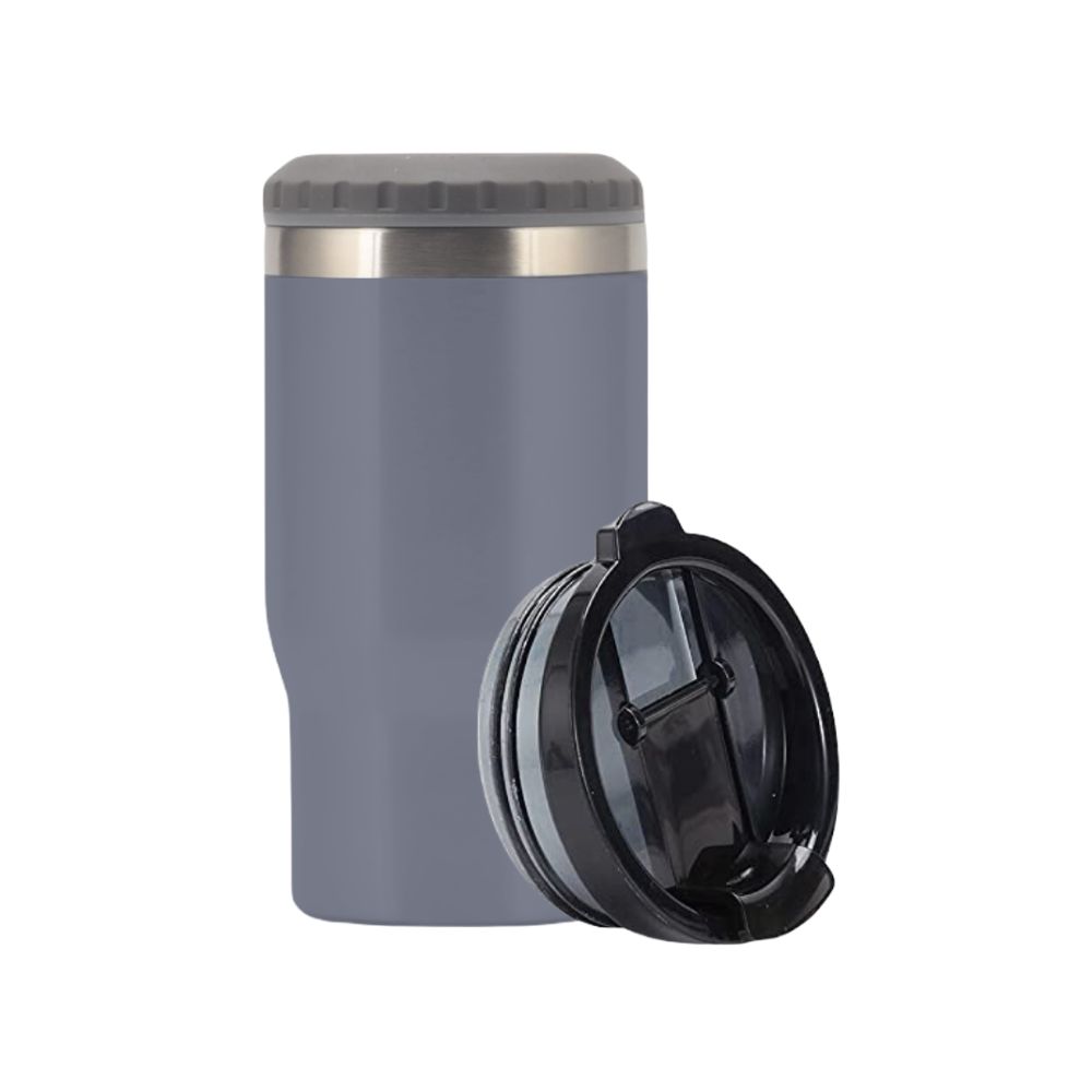 Termo Origami Home Porta Botellas 2 En 1 Gris 14 Oz. Doble Capa