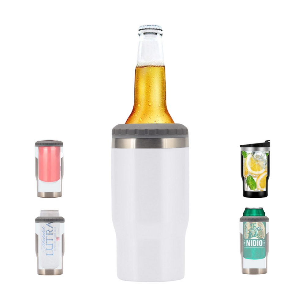 Foto 4 pulgar | Termo Origami Home Porta Botellas 2 En 1 Blanco 14 Oz. Doble Capa