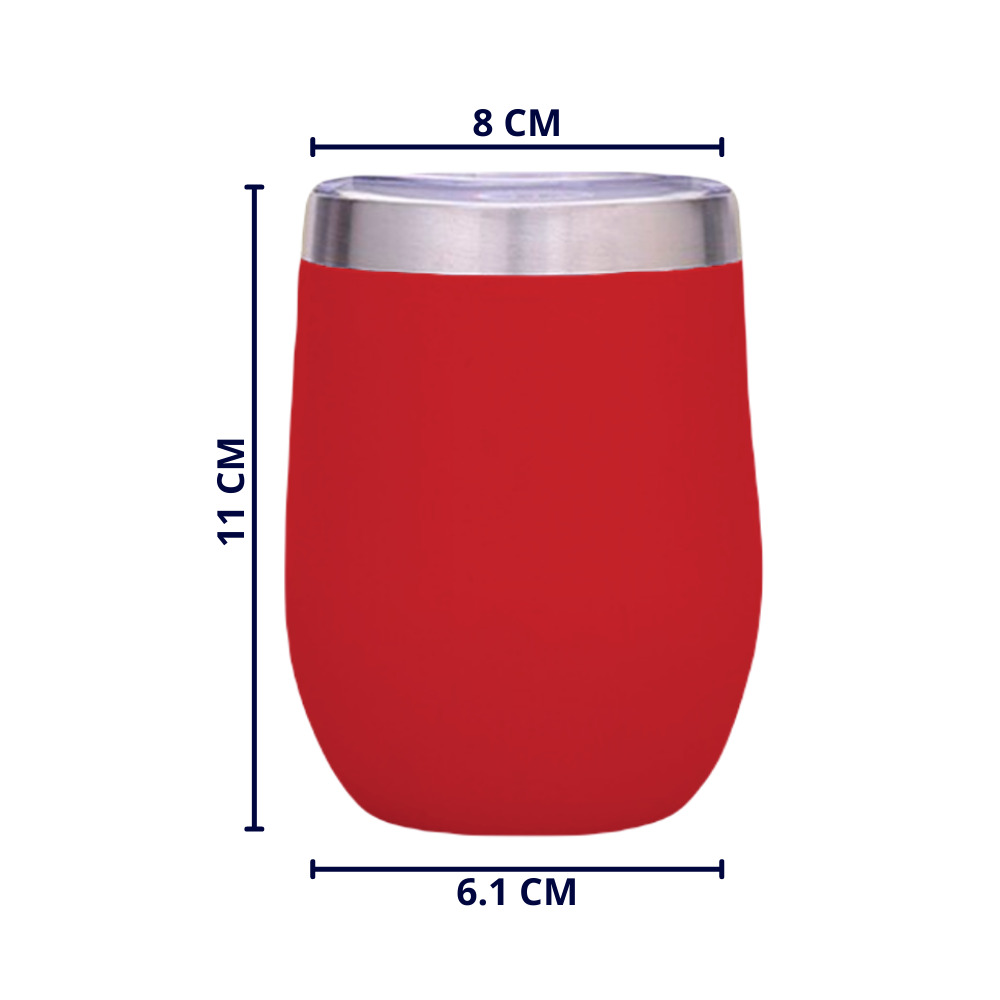 Foto 5 | Termo Origami Home Copa De Vino 2 En 1 Rojo 355 Ml Doble Capa