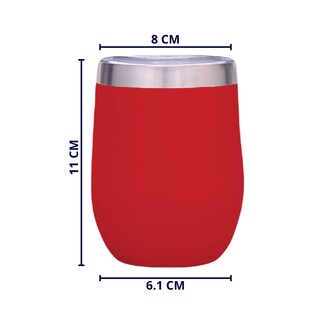 Foto 5 | Termo Origami Home Copa De Vino 2 En 1 Rojo 355 Ml Doble Capa