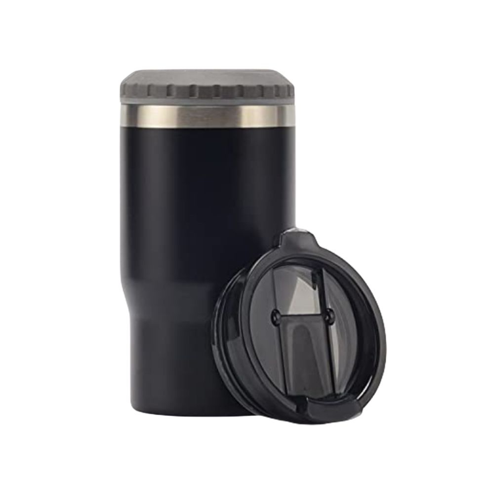 Termo Origami Home Porta Botellas 2 En 1 Negro  14 Oz. Doble Capa