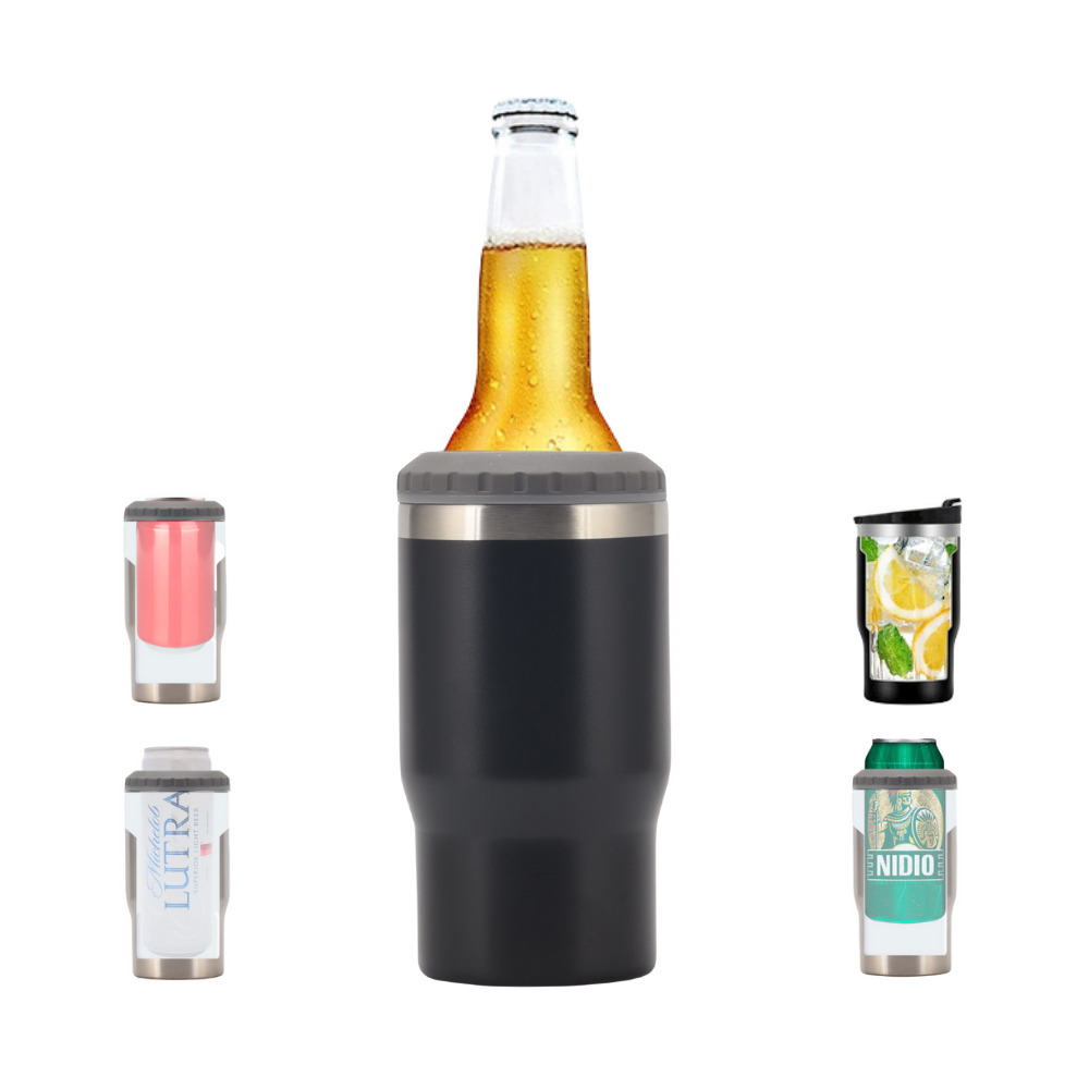 Foto 4 pulgar | Termo Origami Home Porta Botellas 2 En 1 Negro  14 Oz. Doble Capa
