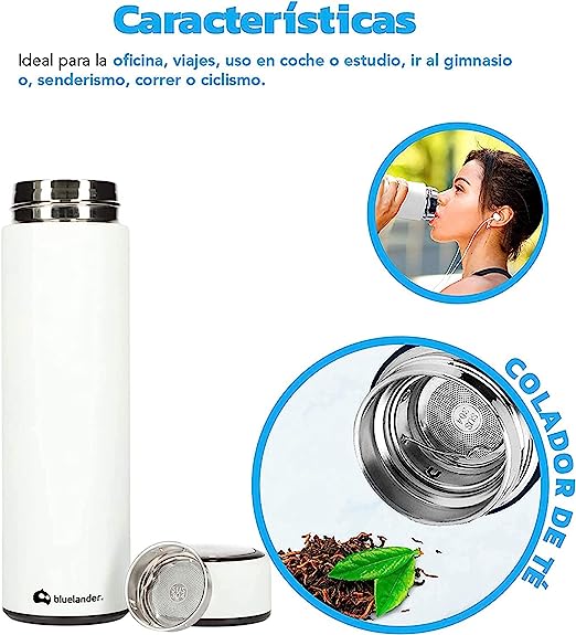 Foto 3 pulgar | Termo Bluelander de Acero Inoxidable color Blanco 500 ml