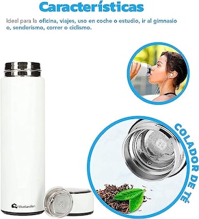 Foto 2 | Termo Bluelander de Acero Inoxidable color Blanco 500 ml