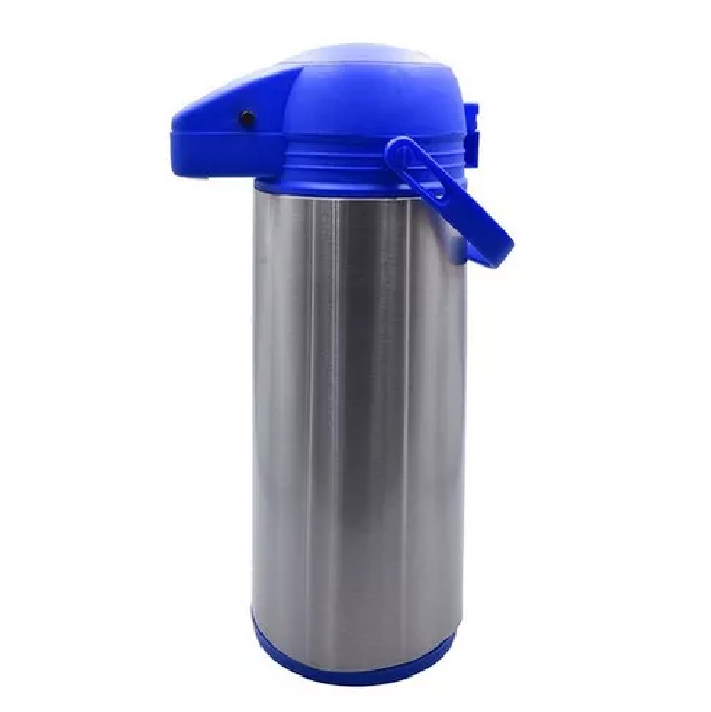 Foto 4 pulgar | Termo para Café BELUG color Plata y Azul Grande de Acero Inoxidable Dispensador 1.9 L