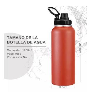 Foto 3 | Termo Vaso Botella BELUG color Rojo Acero Inoxidable Frío Caliente 40 OZ