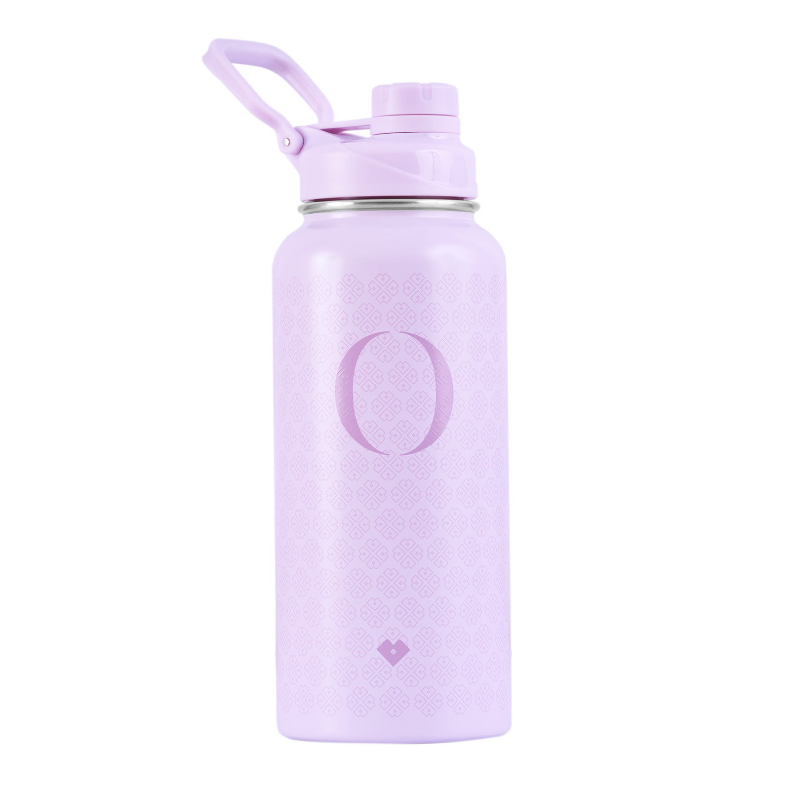 Termo de Acero Inoxidable Iniciales LuckyLy TEB01-O color Púrpura Botella de Agua 1 L Letra O