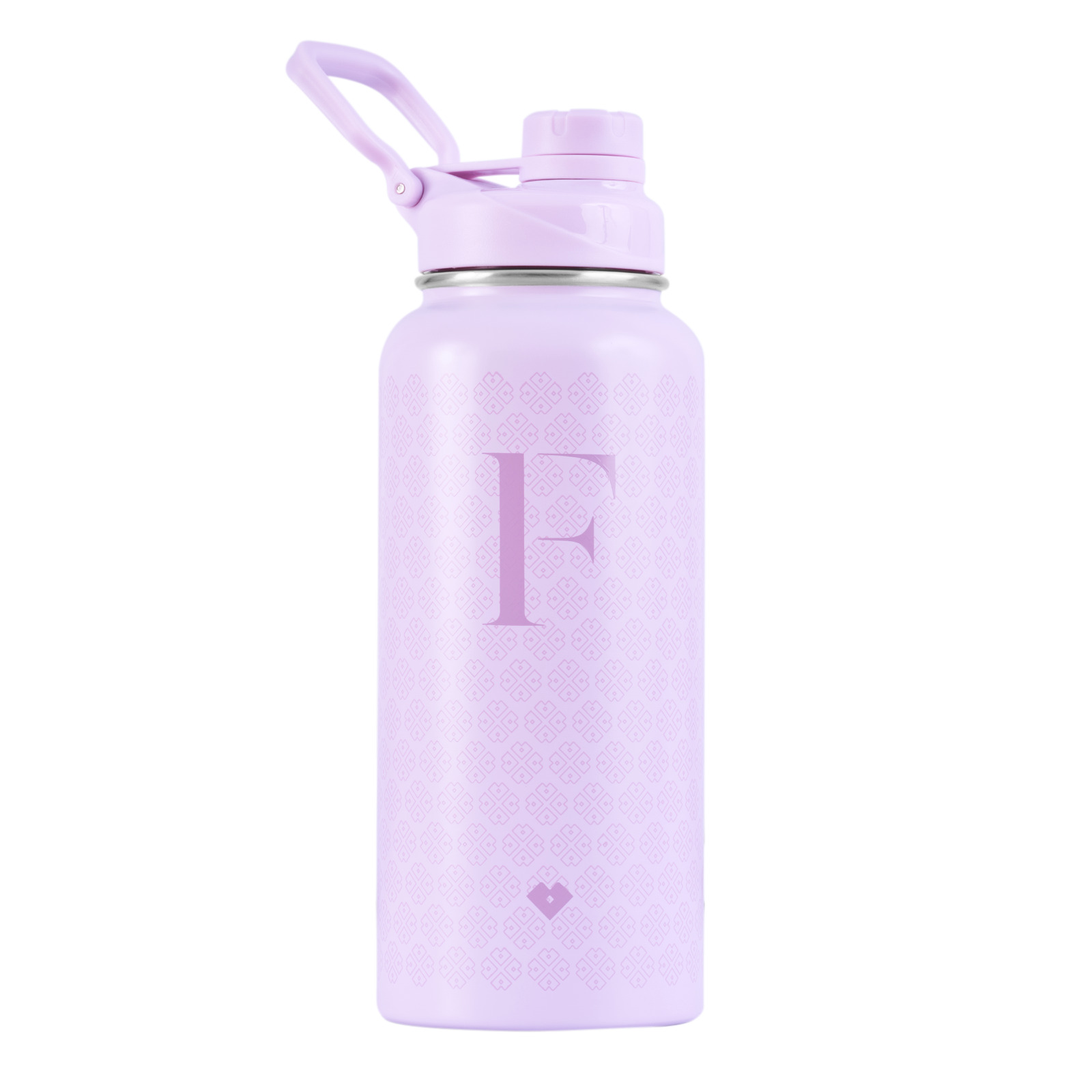 Termo de Acero Inoxidable Iniciales LuckyLy TEB01-F color Púrpura Botella de Agua 1 L Letra F
