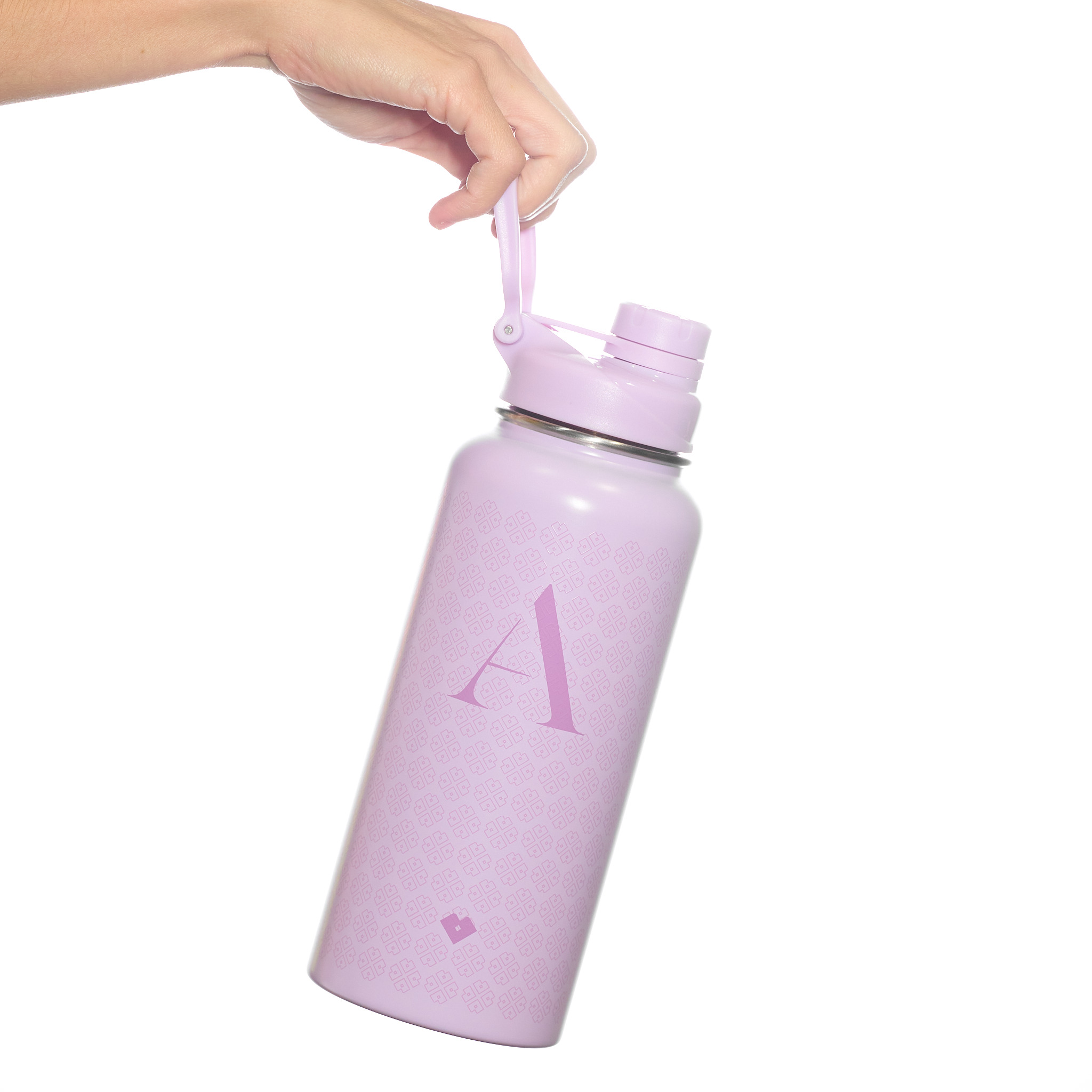 Foto 4 | Termo de Acero Inoxidable Iniciales LuckyLy TEB01-E color Púrpura Botella de Agua 1 L Letra E