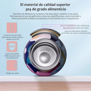 Foto 4 | Termo Botella Acero Inoxidable Belug 550 Ml Multicolor