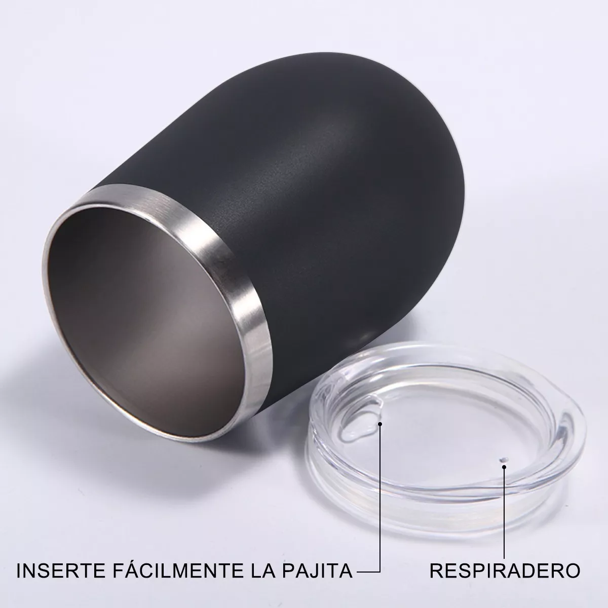 Foto 6 pulgar | Vasos Térmicos BELUG Acero Inoxidable 2 Piezas Negro 12 Oz