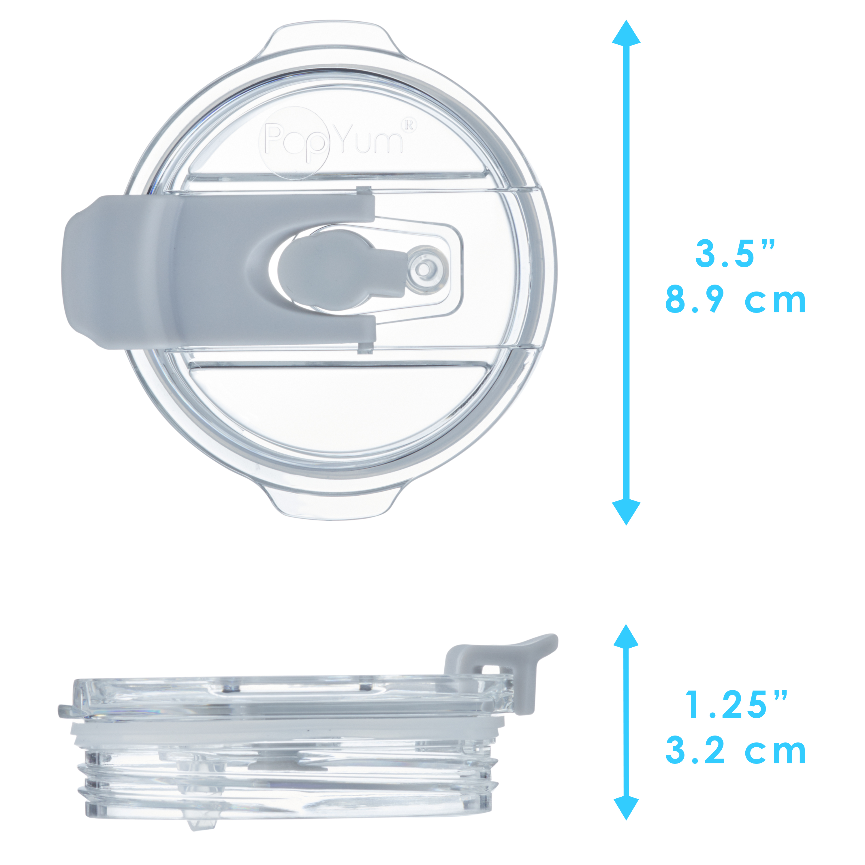 Foto 4 pulgar | Tapas de Repuesto PopYum PKCRL color Transparente para Vasos Térmicos Infantiles PopYum 2 Piezas