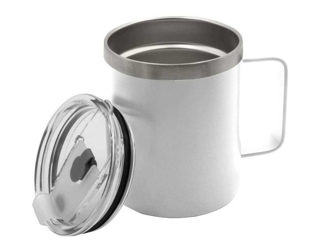 Termo 14 OZ de Acero Inoxidable Térmico Taza para Café 414 ML color Blanco