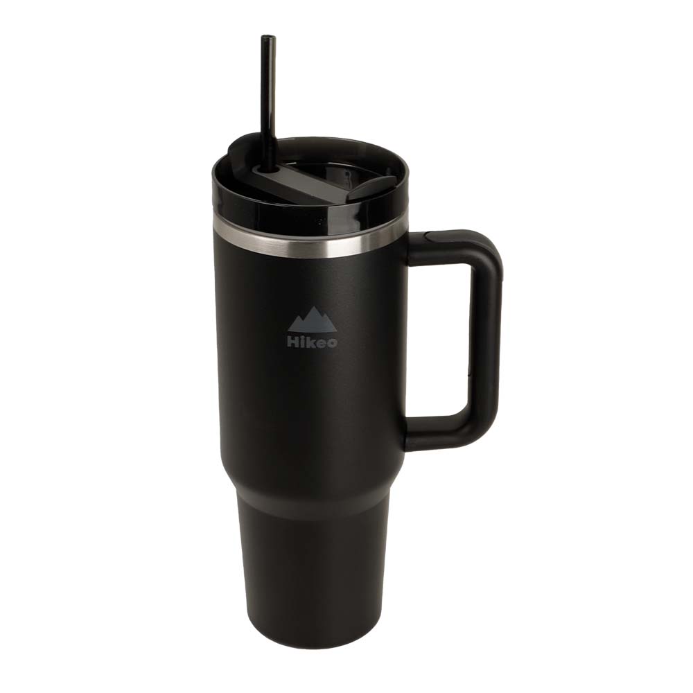 Foto 2 pulgar | Termo para Agua y Café de Viaje Acero Inox Doble Pared 1.2 L Hikeo Negro 83510-bl