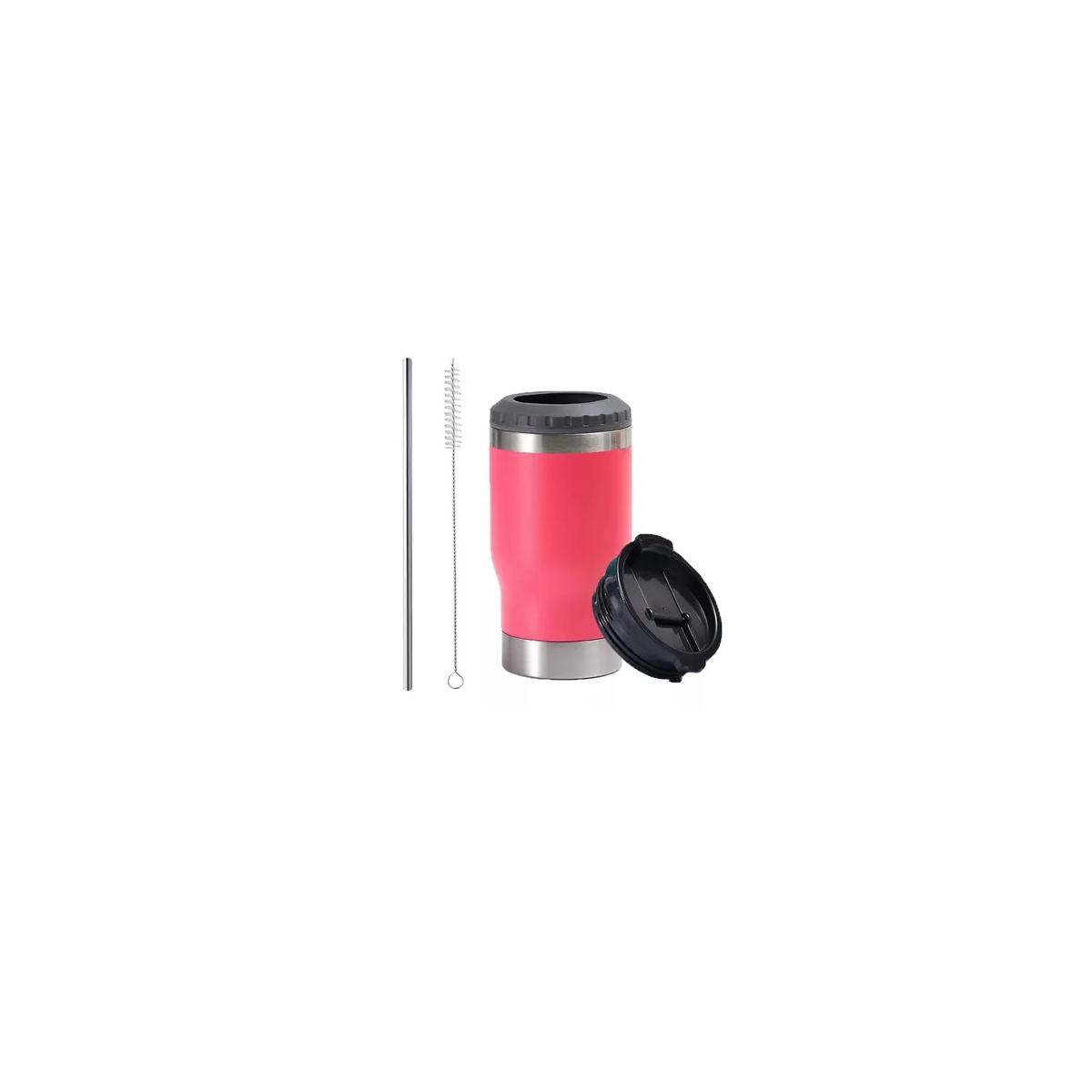 Portalatas Eo Safe Imports Esi-9599 Rosa de Acero Inoxidable Vaso Térmico