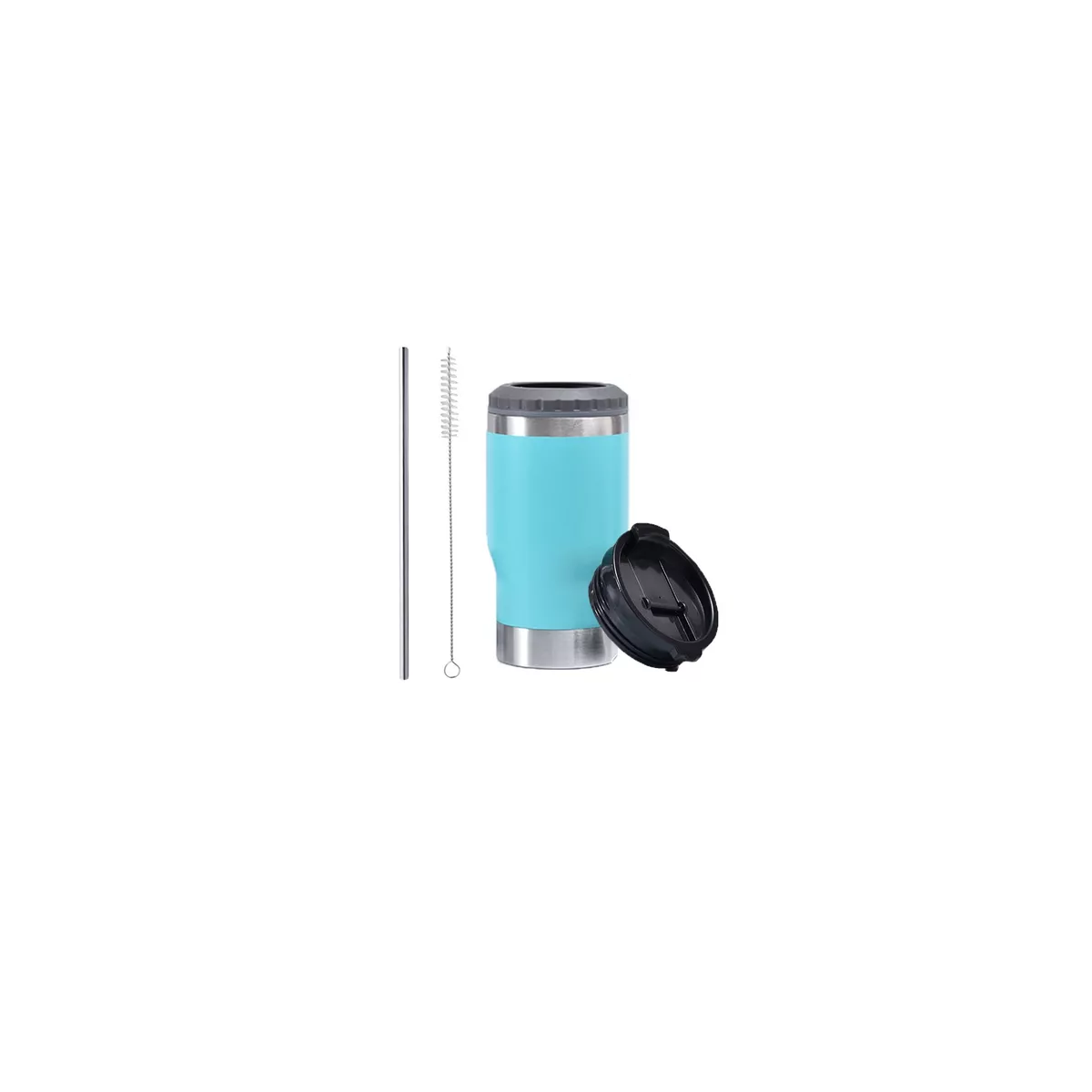 Portalatas Eo Safe Imports Esi-9597 Azul de Acero Inoxidable Vaso Térmico