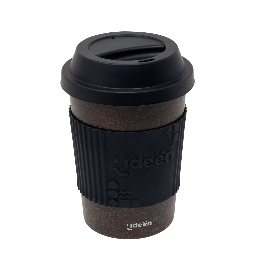 Foto 4 pulgar | Termo Ecofriendly con Agarradera y Tapa de Silicona Negro 300 Ml