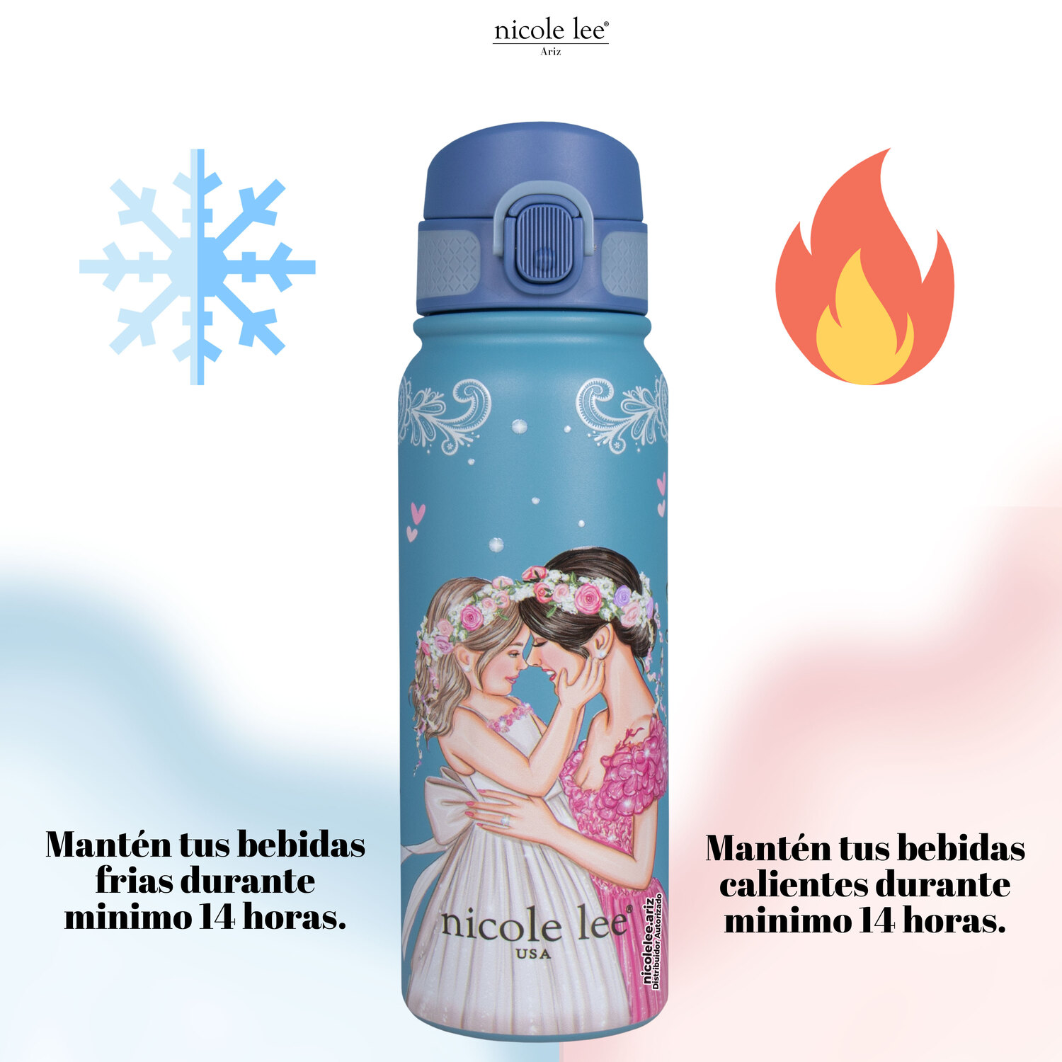 Foto 6 pulgar | Termo Nicole Lee  con Tapa Dreaming Together 600 ml