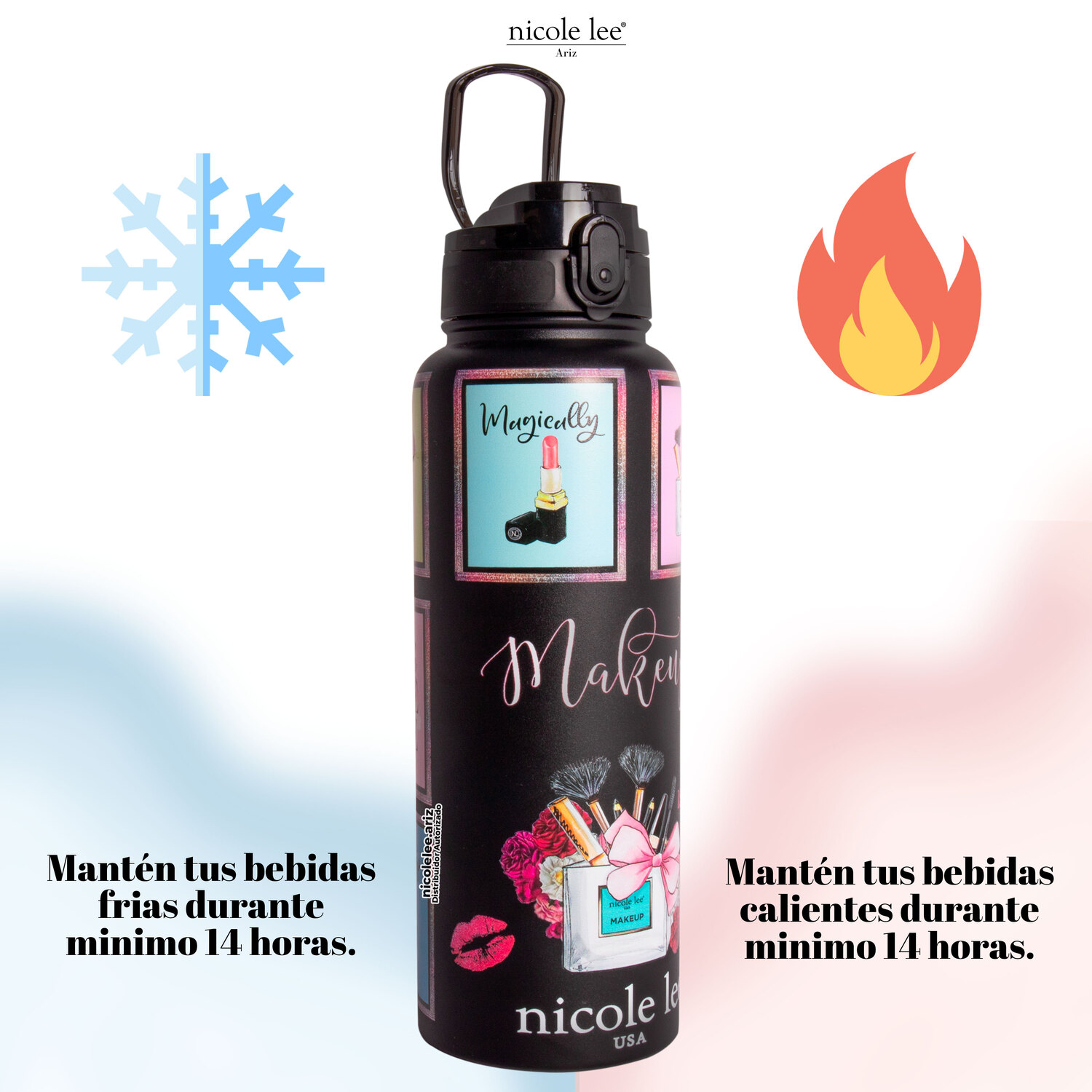 Foto 7 pulgar | Termo Nicole Lee con Tapa 1.2 l