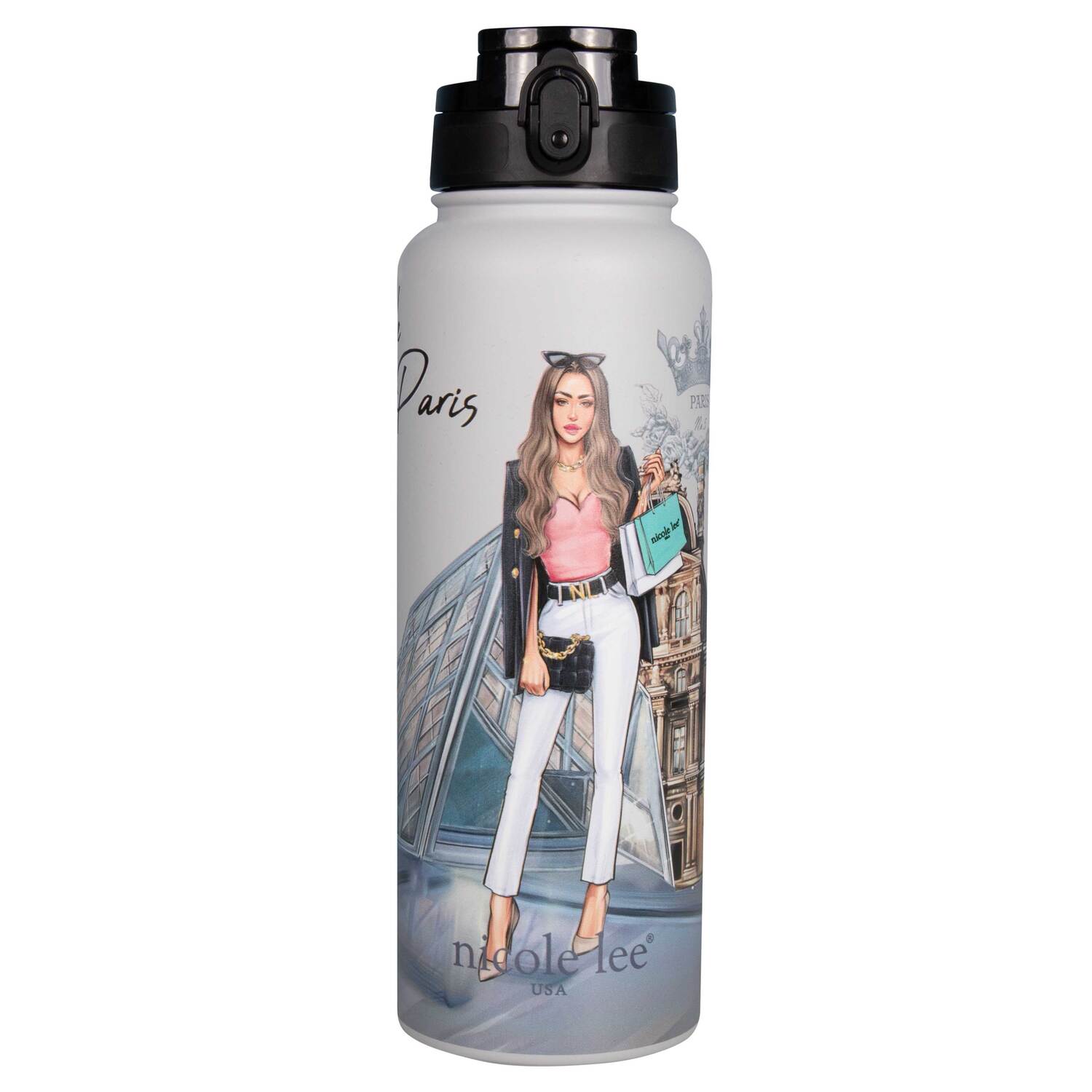 Termo Nicole Lee de 1.2 l con Tapa Tour de Paris