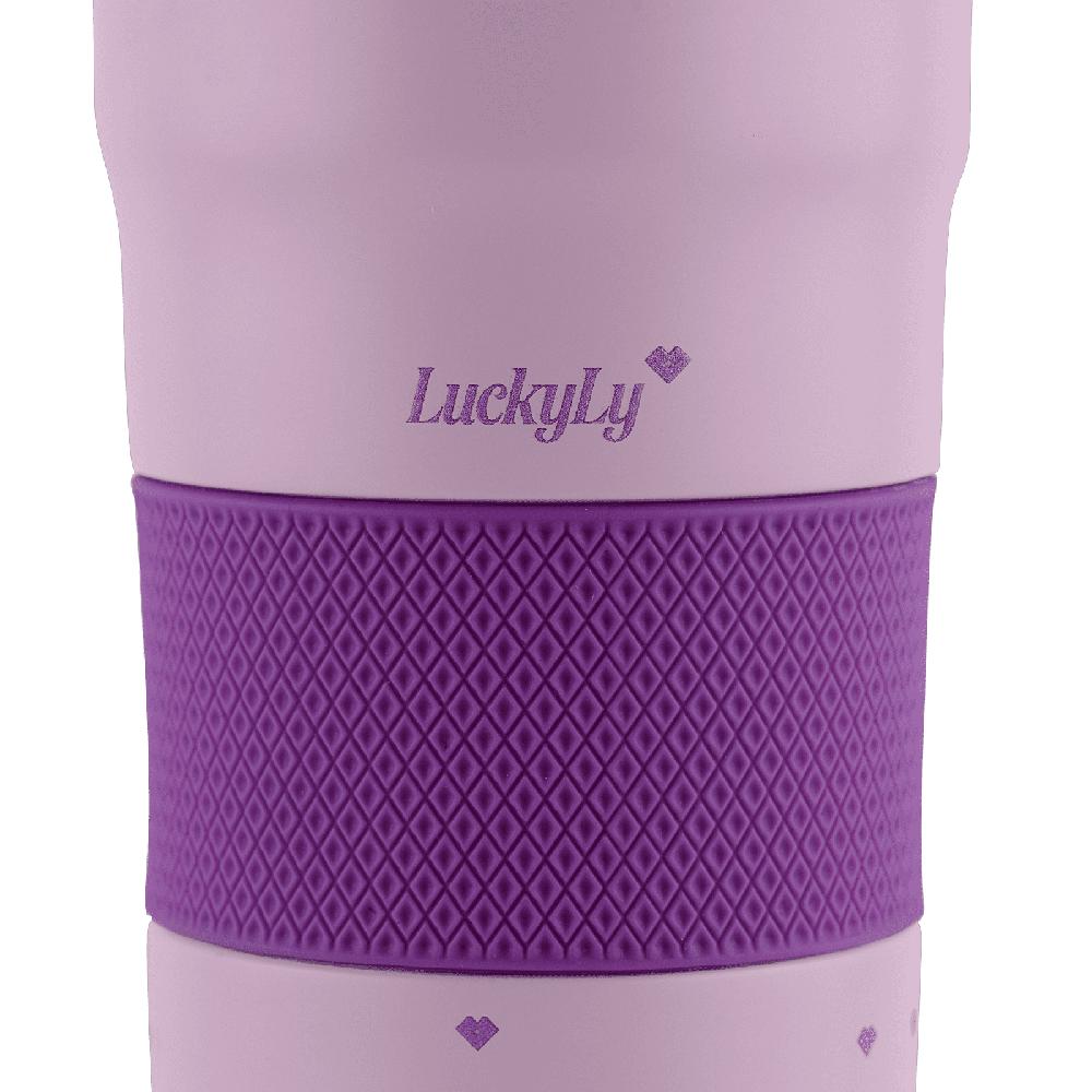 Foto 4 pulgar | Termo Luckyly Púrpura de Acero Inoxidable 700 Ml