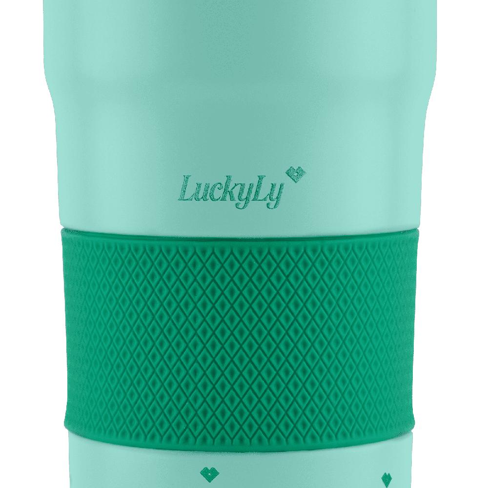 Foto 4 pulgar | Termo Luckyly Verde de Acero Inoxidable 700 Ml