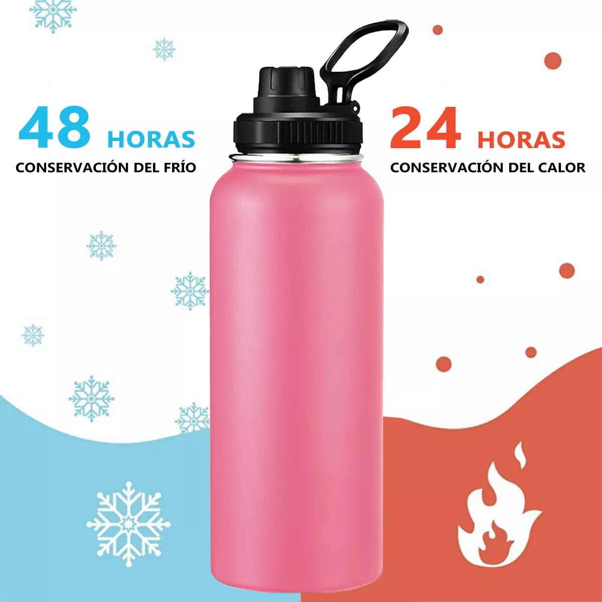 Foto 2 | Termo de Acero Inoxidable 1200 ml Eo Safe Imports Esi-11369 Rosa