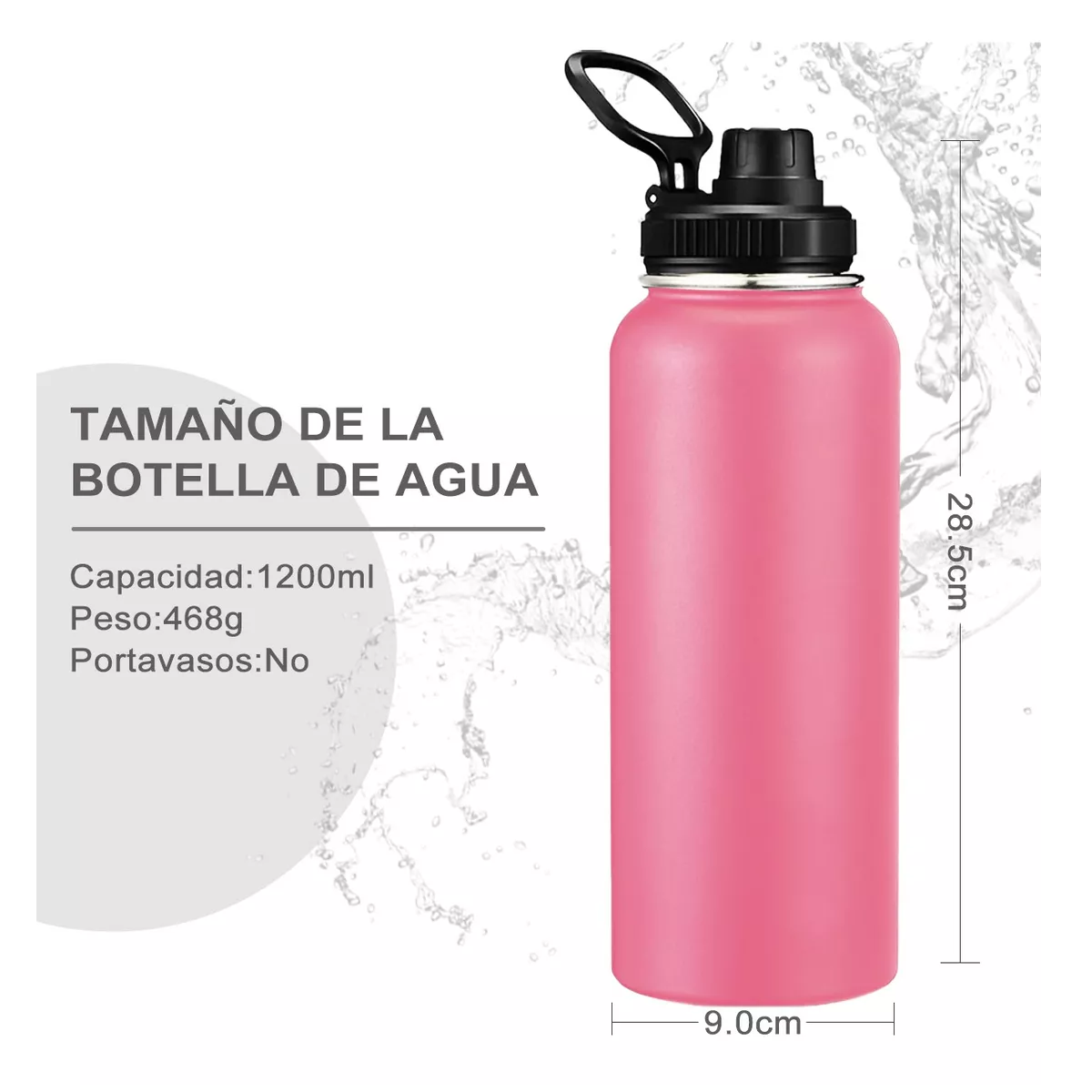 Foto 4 pulgar | Termo de Acero Inoxidable 1200 ml Eo Safe Imports Esi-11369 Rosa