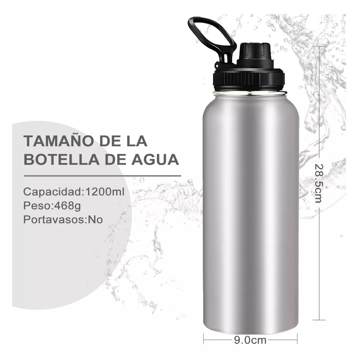 Foto 4 pulgar | Termo de Acero Inoxidable 1200 ml Eo Safe Imports Esi-11370 Plateado