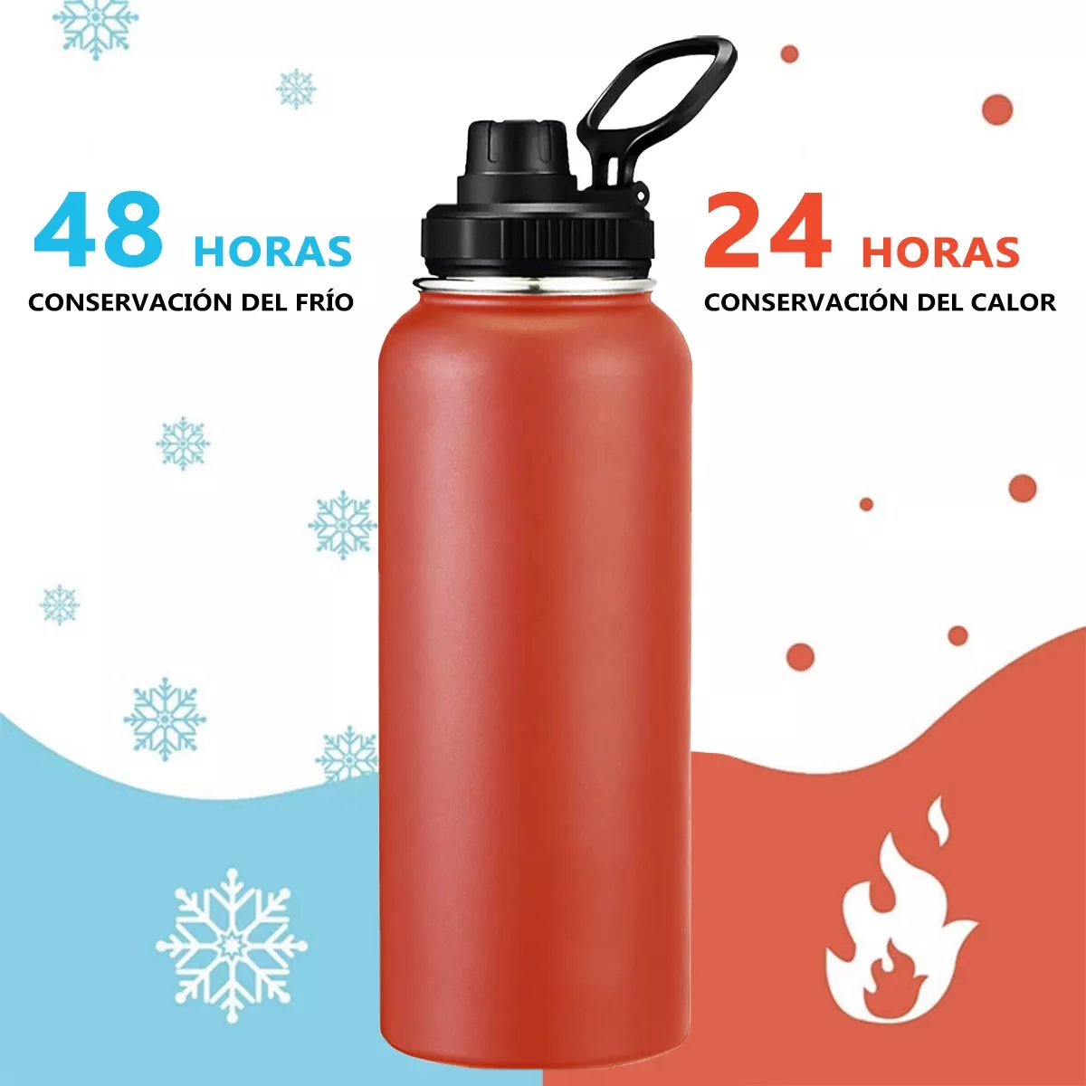 Foto 2 | Termo de Acero Inoxidable 1200 ml Eo Safe Imports Esi-11371 Rojo